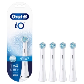 Насадки Oral-B iO Ultimate Clean для эффективной чистки (4 шт) + iO Radiant White (3 шт), белые