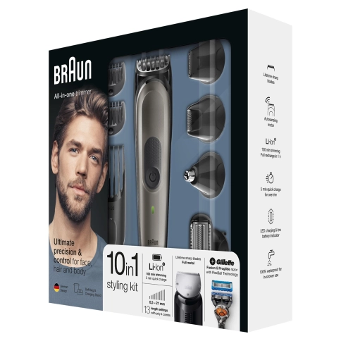 Триммер универсальный Braun MGK7021 + Бритва Gillette 8