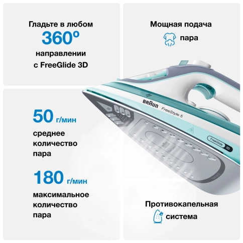 Паровой утюг BRAUN SI5017GR 3
