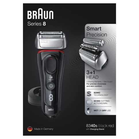 Электробритва Braun Series 8 8340s с зарядной станцией и тканевым футляром 6