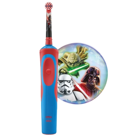 Детская электрическая зубная щетка Oral-B Stages Power StarWars Kids D12.513 + чехол 0