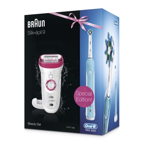 Эпилятор Braun Silk-epil 9 - 9521 + Электрическая зубная щетка Oral-B PRO 500 8