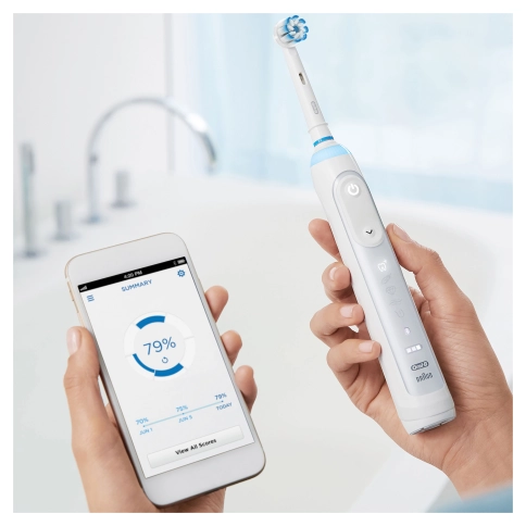 Электрическая зубная щетка Oral-B Genius 10000N Special Edition Sensi Lotus White D701.515.6XC 5