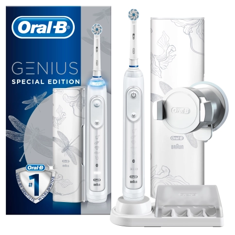 Электрическая зубная щетка Oral-B Genius 10000N Special Edition Sensi Lotus White D701.515.6XC 11