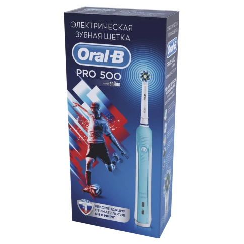 Электрическая зубная щетка Oral-B PRO 500 D16.513.U Футбол 3