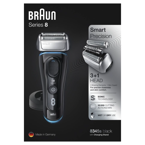 Электробритва Braun Series 8 8345s с зарядной станцией и тканевым футляром 6