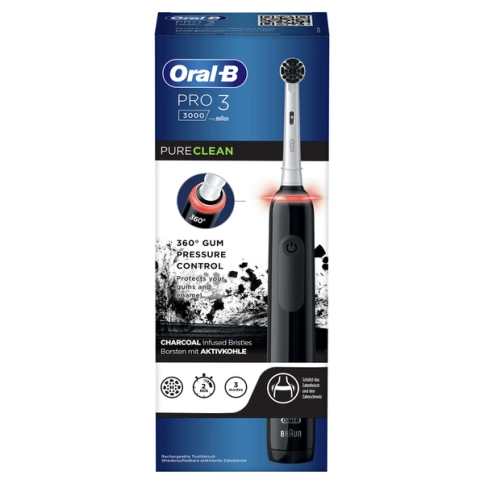 Электрическая зубная щетка ORAL-B Pro 3 3000 Pure Clean black 7