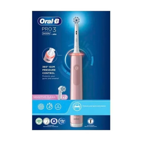 Электрическая зубная щетка Oral-B Pro 3 3400N Sensitive Pink 9 Электрическая зубная щетка Oral-B Pro 3 3400N Sensitive Pink 9