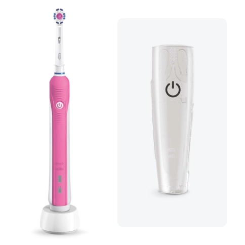 Электрическая зубная щетка Oral-B PRO 750 Pink (Розовая) D16.513.UX + Футляр 0