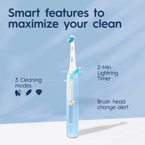 Набор электрических зубных щеток Oral-B Vitality Kids Хамелеон + Oral-B iO 3 Ice Blue + Насадка Ultimate Clean (4 шт) 13
