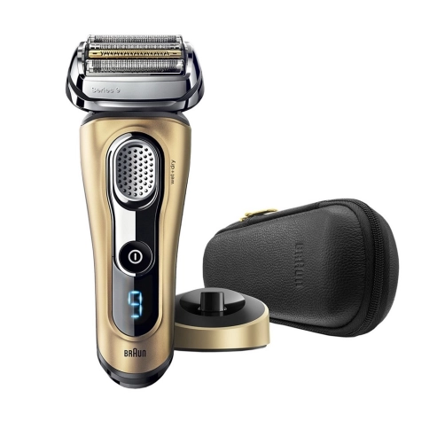 Электробритва Braun Series 9 9399s Gold с зарядной станцией и кожаным футляром 0