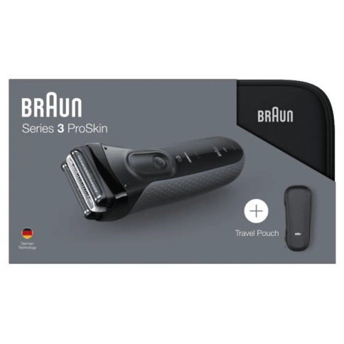 Электробритва Braun Series 3 ProSkin 3000ts Grey + футляр + несессер 3