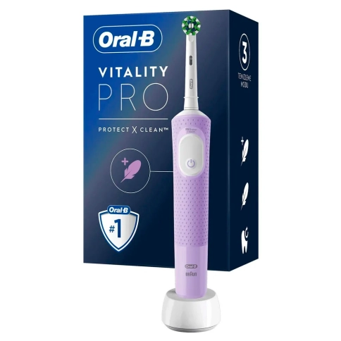 Набор: Электрическая зубная щетка Oral-B Vitality Pro черная + Oral-B Vitality Pro лиловая 14