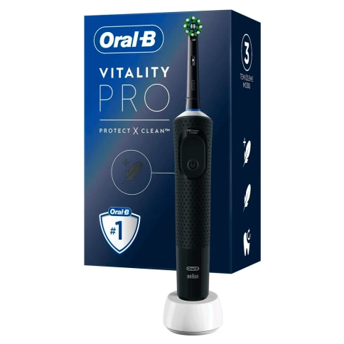 Набор: Электрическая зубная щетка Oral-B Vitality Pro черная + Oral-B Vitality Pro лиловая 5