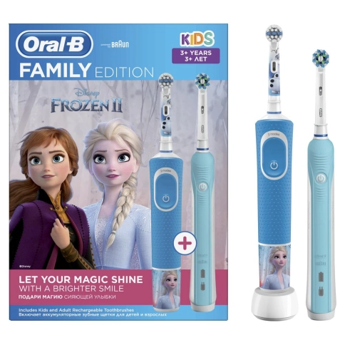 Набор электрических зубных щеток Oral-B Family Pack (Pro 1 и Kids «Холодное Сердце 2») 1 Набор электрических зубных щеток Oral-B Family Pack (Pro 1 и Kids «Холодное Сердце 2») 1
