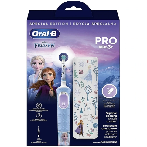 Детская электрическая зубная щеткаOral-B Vitality Pro Kids Холодное сердце с футляром 10