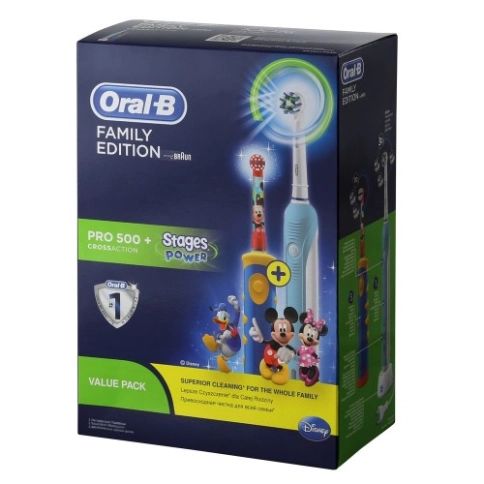 Набор электрических зубных щеток Oral-B Family Pack (Professional Care 500 + Kids D10.513K) 5