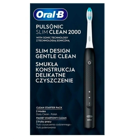 Электрическая зубная щетка Oral-B Pulsonic Slim Clean 2000 Black 10 Электрическая зубная щетка Oral-B Pulsonic Slim Clean 2000 Black 10