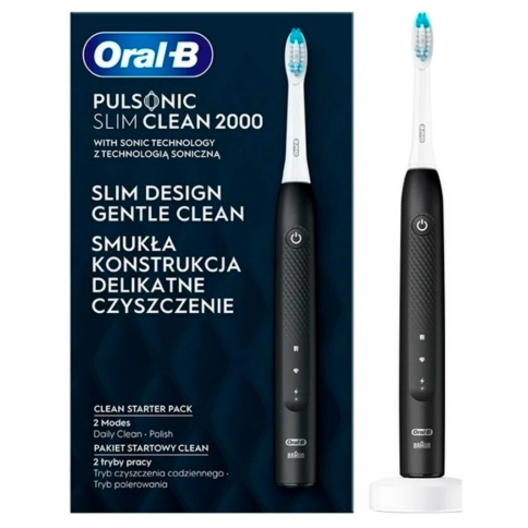Электрическая зубная щетка Oral-B Pulsonic Slim Clean 2000 Black 9 Электрическая зубная щетка Oral-B Pulsonic Slim Clean 2000 Black 9