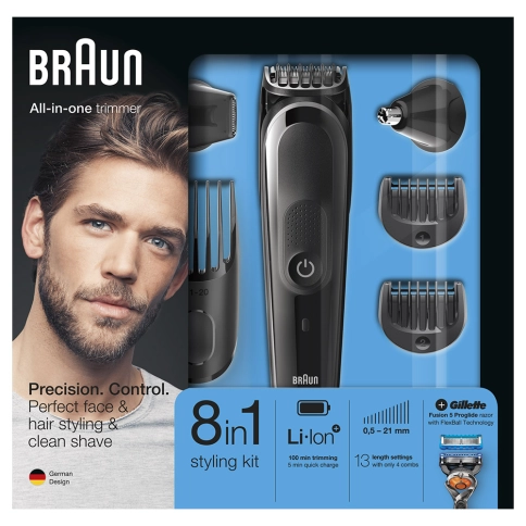 Триммер универсальный Braun MGK5060, 8-в-1 + Бритва Gillette 6