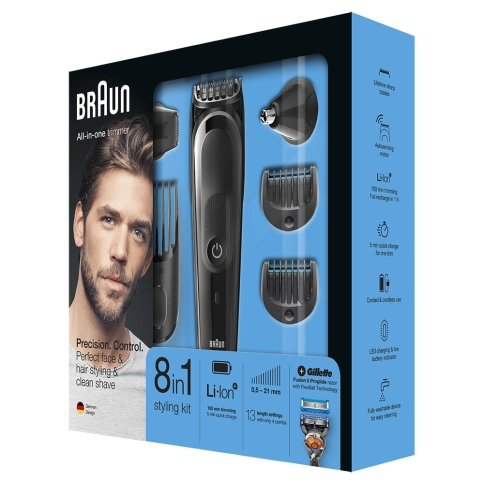 Триммер универсальный Braun MGK5060, 8-в-1 + Бритва Gillette 7