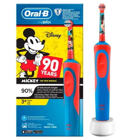 Детская электрическая зубная щетка Oral-B Vitality Kids Mickey Mouse "Микки" D12.513 0