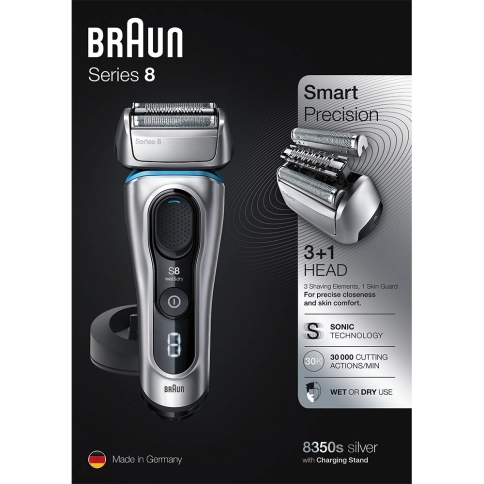 Электробритва Braun Series 8 8350s с зарядной станцией и тканевым футляром (уценка) 6