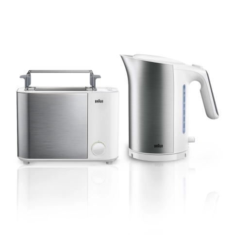 Набор Braun ID Breakfast Collection: Чайник WK5100 + Тостер HT5010 белый 0