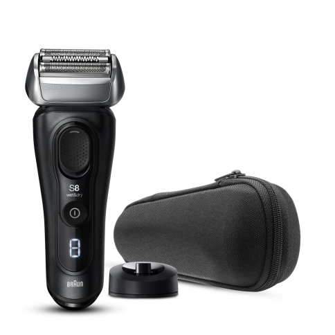 Электробритва Braun Series 8 8410s с зарядной станцией и тканевым футляром 0