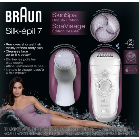 Эпилятор Braun Silk-epil 7 SkinSpa 7 - 929 + щеточка для лица 1