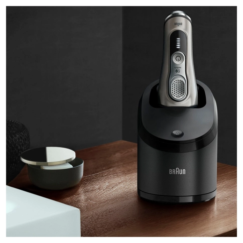 Электробритва Braun Series 9 9385cc со станцией Clean&Charge с функцией сушки и кожаным футляром 3