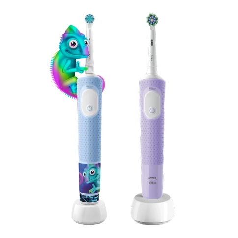 Набор электрических зубных щеток Oral-B Vitality Kids Хамелеон + Vitality Pro лиловая 0