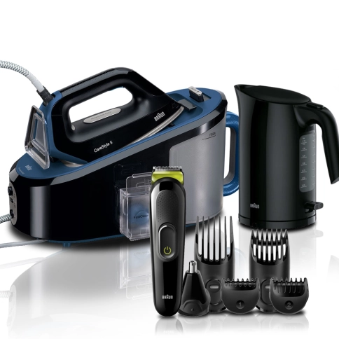 Набор Braun Парогенератор IS5145 + Чайник WK3100 + Машинка для стрижки MGK 3221 0