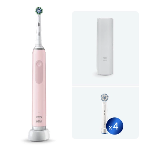 Электрическая зубная щетка Oral-B Pro 3 3500 + Насадка для бережной чистки Oral-B Sensitive Clean (4 шт) 0