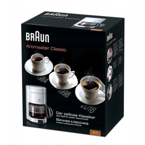 Капельная кофеварка Braun Aromaster Classic KF 47/1 WH белый 7