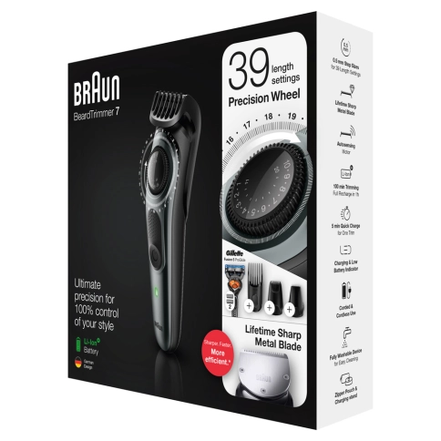 Триммер для бороды Braun BT7240 + Бритва Gillette 8