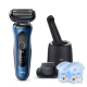 Электробритва Braun Series 6 60-B7200сс VS Blue со станцией SmartCare и футляром
