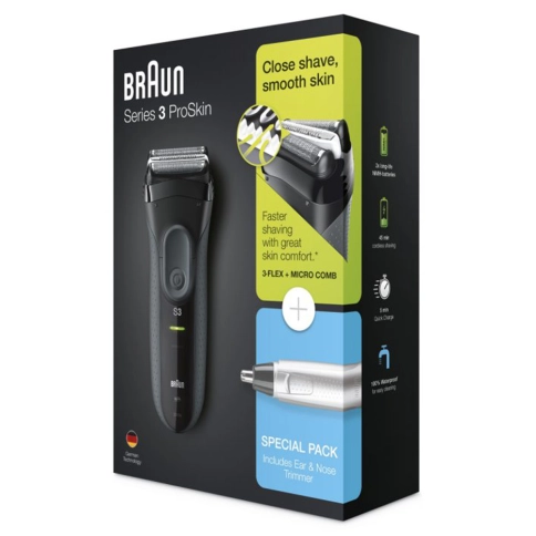 Электробритва Braun Series 3 ProSkin 3000s + Триммер для носа и ушей Braun Ear&Nose EN10 (уценка) 4