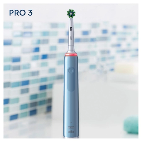 Электрическая зубная щетка ORAL-B Pro 3 3000/D505.513.3 CrossAction голубая 6