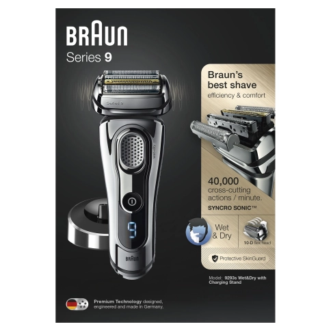 Электробритва Braun Series 9 9293s с зарядной станцией и тканевым футляром 5