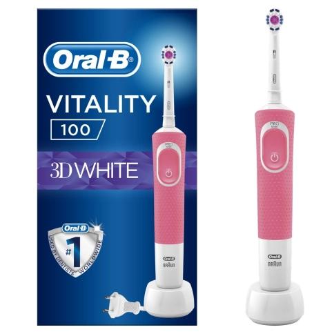 Электрическая зубная щетка Oral-B Vitality 3D White Pink D100.413.1 1