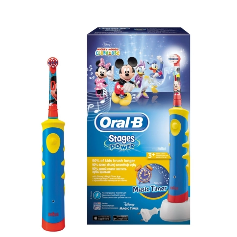 Детская электрическая зубная щетка Oral-B Mickey Kids D10.513K 3