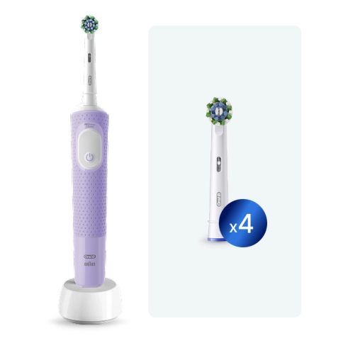 Электрическая зубная щетка Oral-B Vitality Pro + Насадка для эффективной чистки Oral-B CrossAction (4 шт) 0 Электрическая зубная щетка Oral-B Vitality Pro + Насадка для эффективной чистки Oral-B CrossAction (4 шт) 0