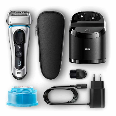 Электробритва Braun Series 8 8390cc со станцией Clean&Charge и тканевым футляром 2