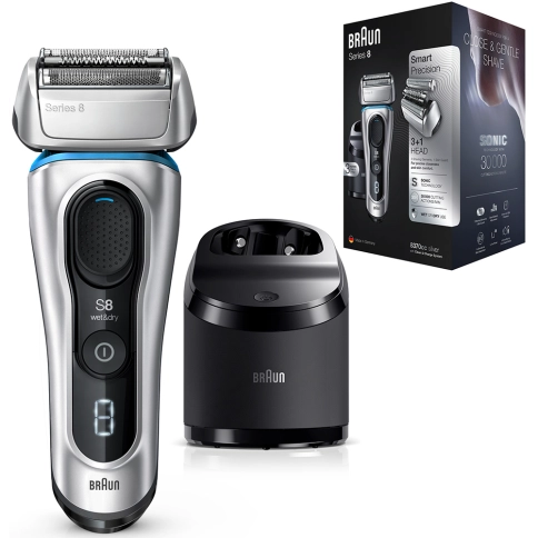 Электробритва Braun Series 8 8390cc со станцией Clean&Charge и тканевым футляром 6