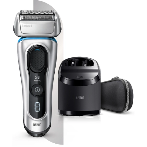 Электробритва Braun Series 8 8390cc со станцией Clean&Charge и тканевым футляром 5