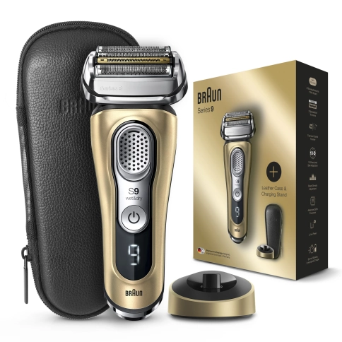 Электробритва Braun Series 9 9399s Gold с зарядной станцией и кожаным футляром 8