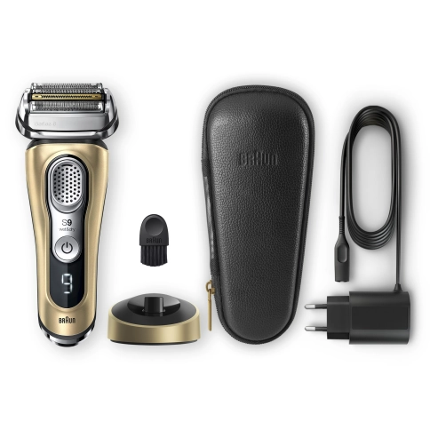 Электробритва Braun Series 9 9399s Gold с зарядной станцией и кожаным футляром 2