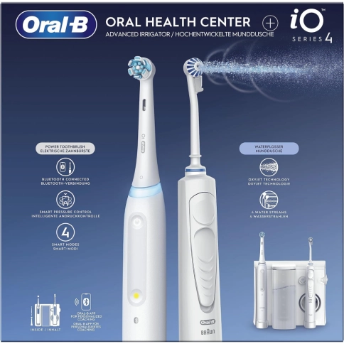 Зубной центр Oral-B Ирригатор OxyJet + Электрическая зубная щетка iO 4 4 Зубной центр Oral-B Ирригатор OxyJet + Электрическая зубная щетка iO 4 4