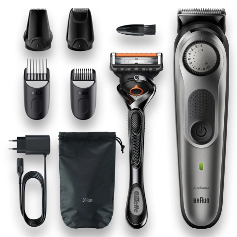 Триммер для бороды Braun BT7340 + Бритва Gillette 1